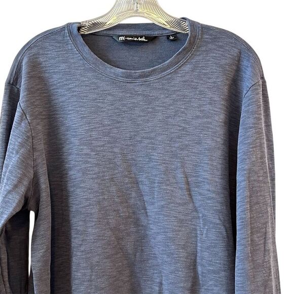 Travis Mathew Men's Long Sleeve Crew Neck T-Shirt Blue Gray Size L - Picture 2 of 9